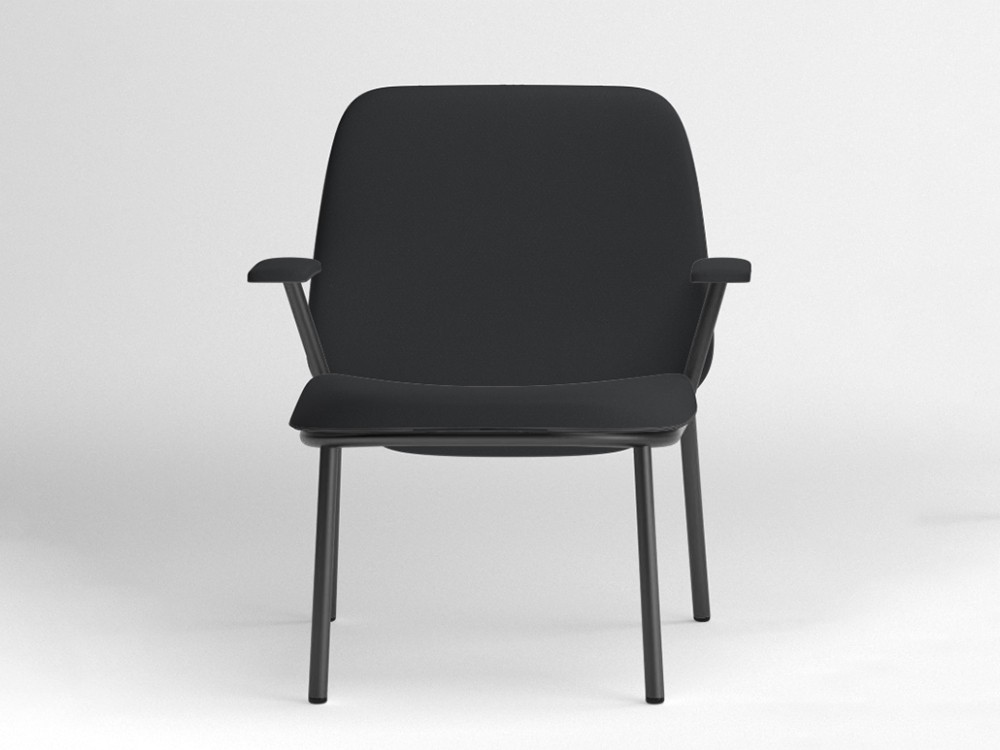 Sillón de respaldo alto con brazos Lana acero Ondarreta - 21