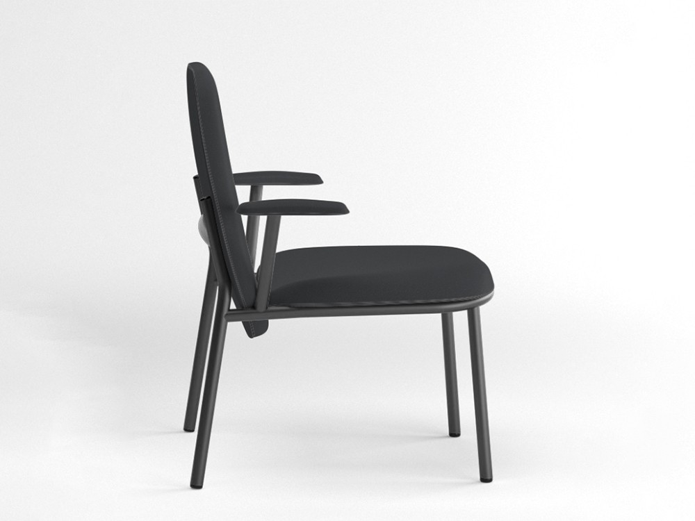 Sillón de respaldo alto con brazos Lana acero Ondarreta - 22