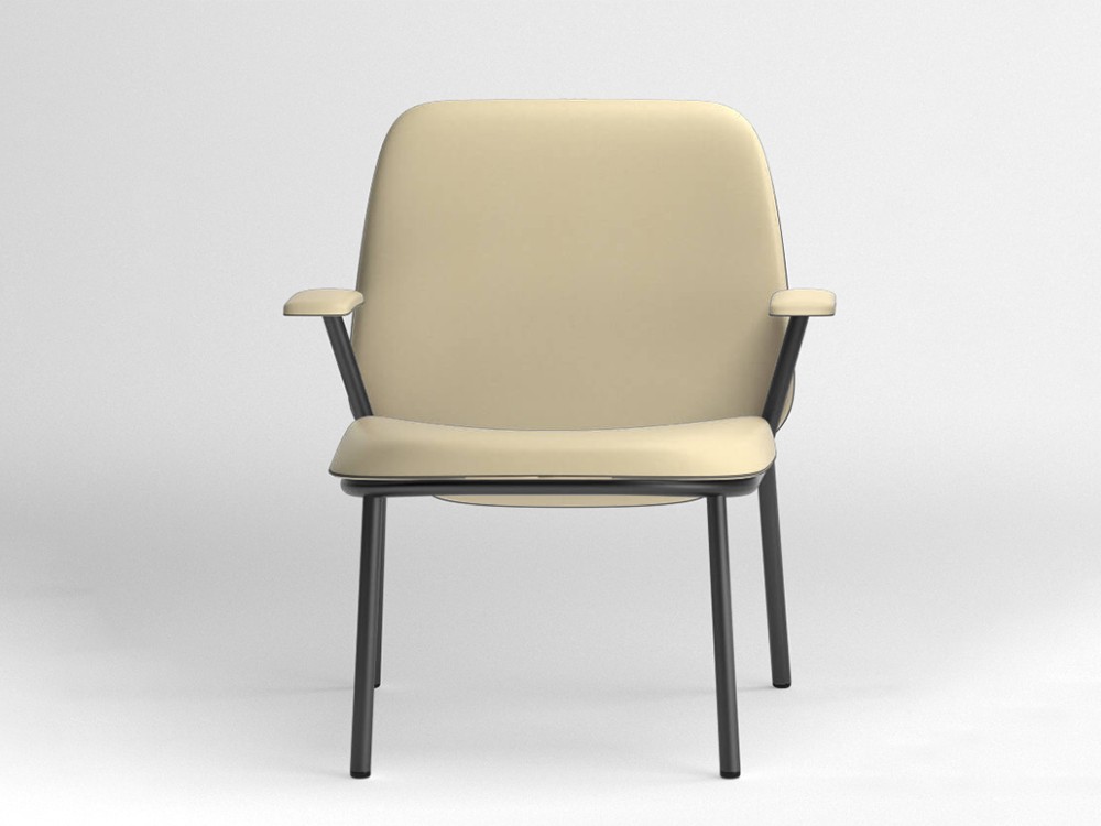 Sillón de respaldo alto con brazos Lana acero Ondarreta - 23