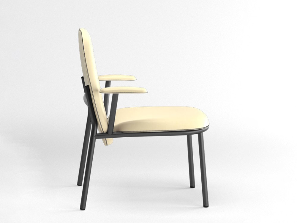 Sillón de respaldo alto con brazos Lana acero Ondarreta - 24