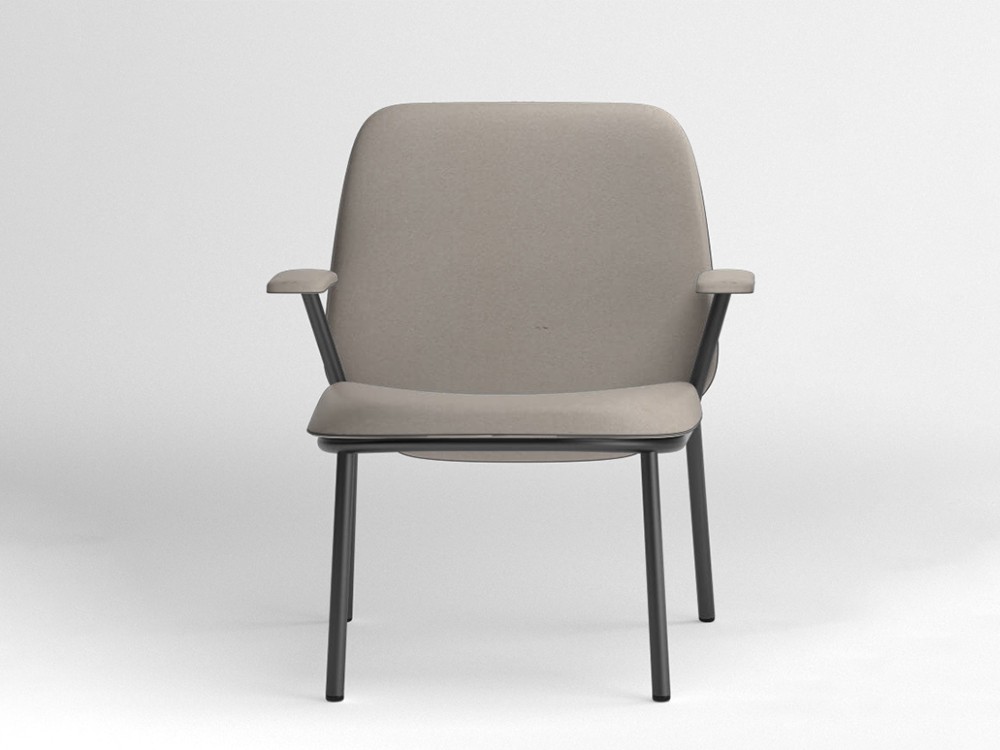 Sillón de respaldo alto con brazos Lana acero Ondarreta - 25