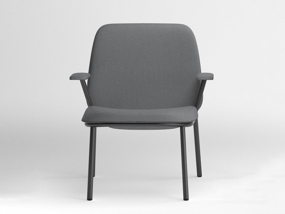 Sillón de respaldo alto con brazos Lana acero Ondarreta - 27