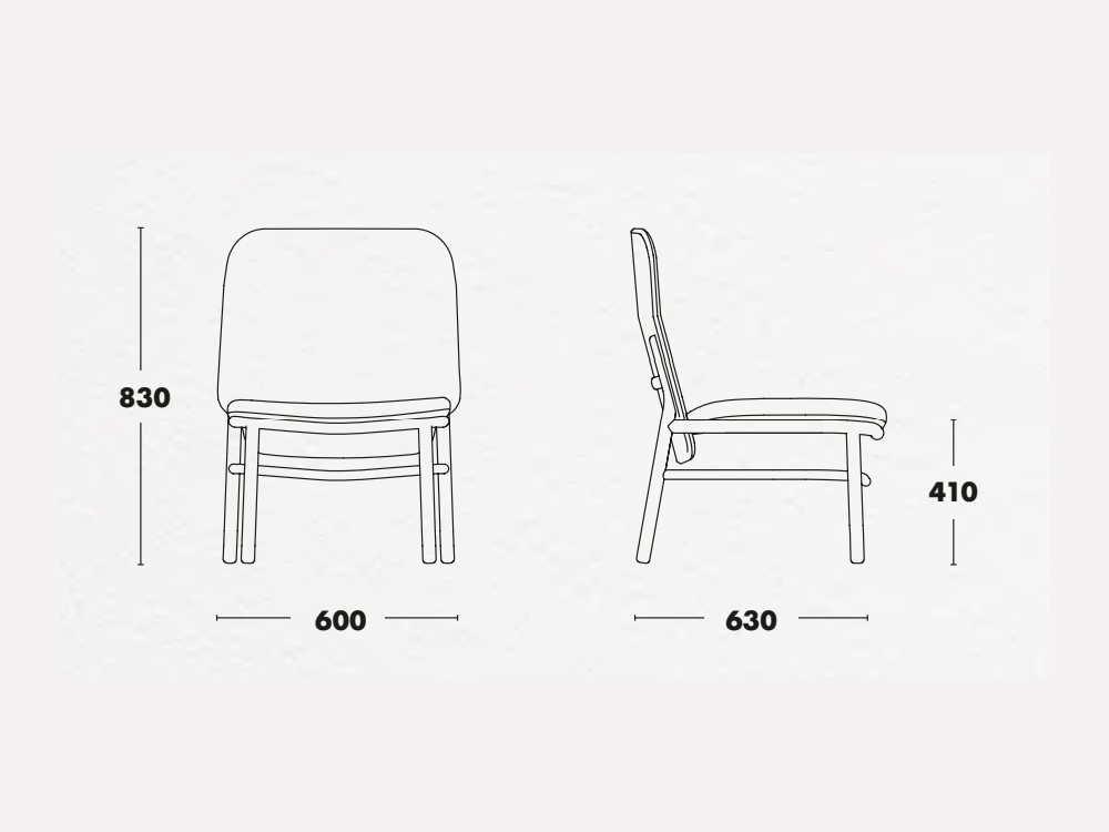 Sillón de madera de haya Lana