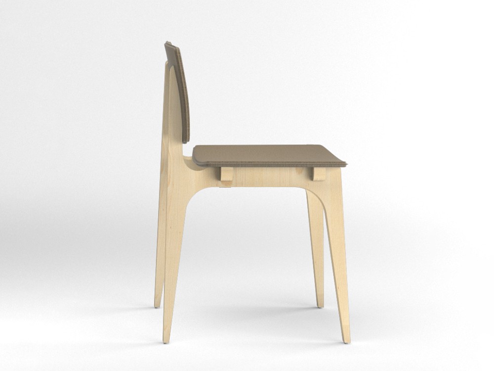 Silla tapizada Mikado piel sintética Ondarreta - 2