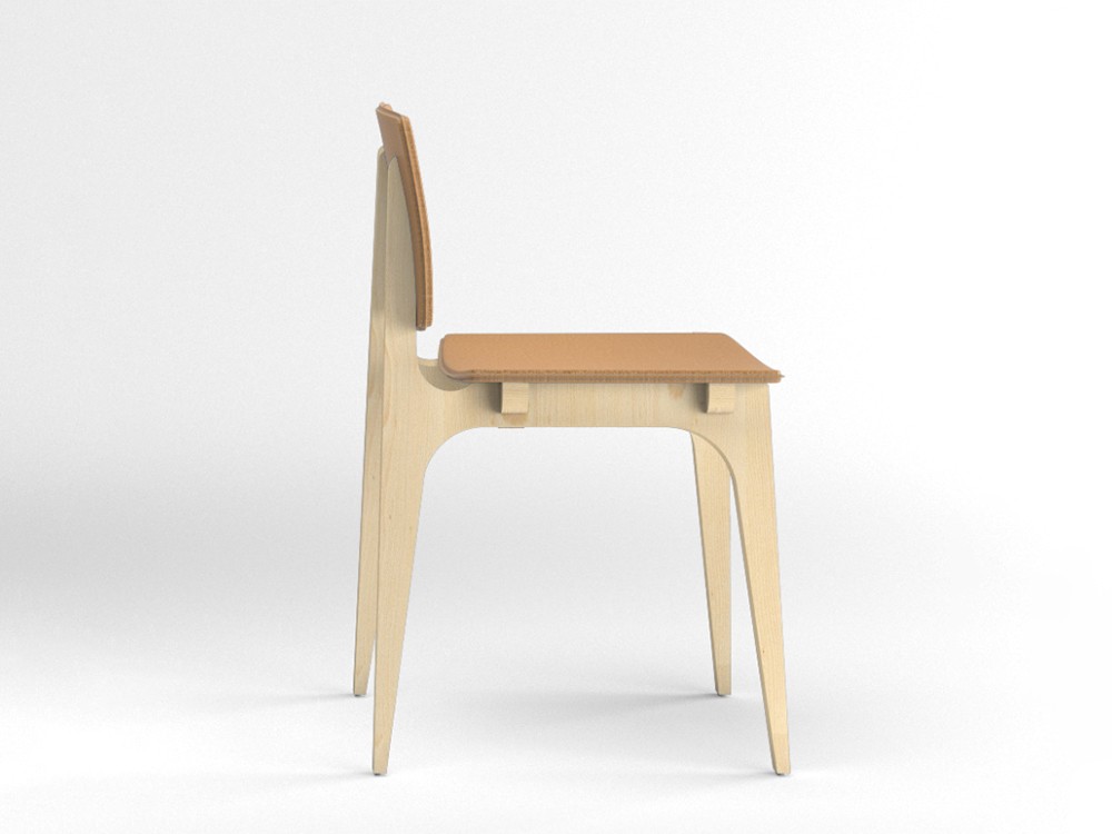 Silla tapizada Mikado piel sintética Ondarreta - 4