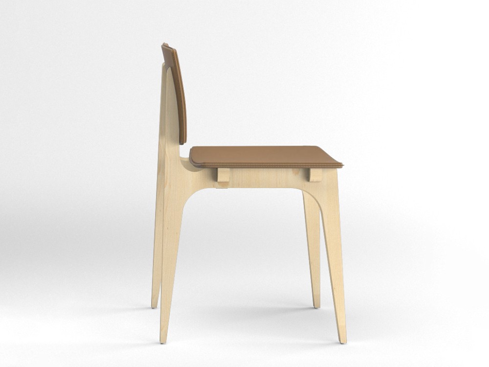 Silla tapizada Mikado piel sintética Ondarreta - 6