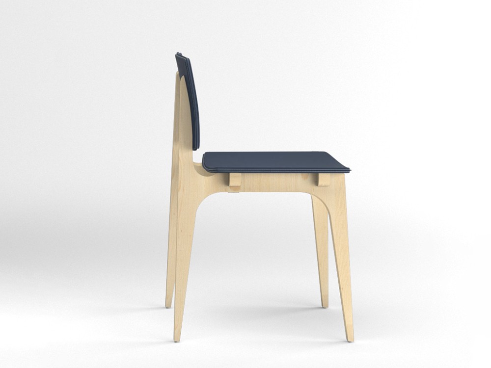 Silla tapizada Mikado piel sintética Ondarreta - 12