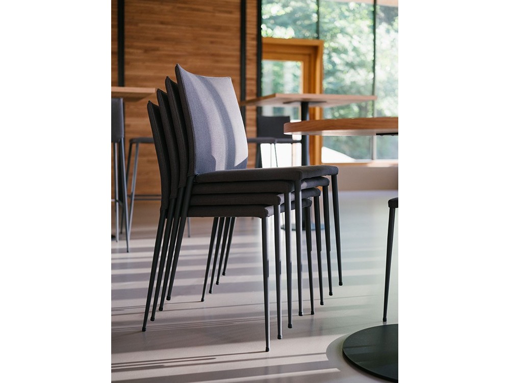 Silla de acero con o sin brazos Moka