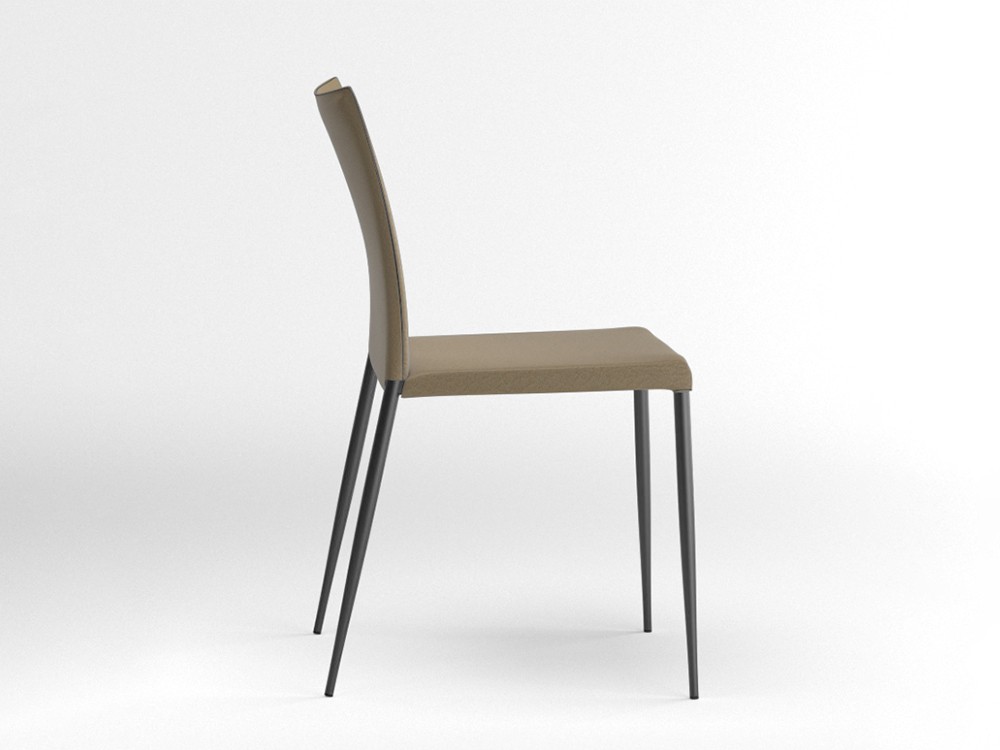 Silla tapizada Moka piel sintética Ondarreta - 2