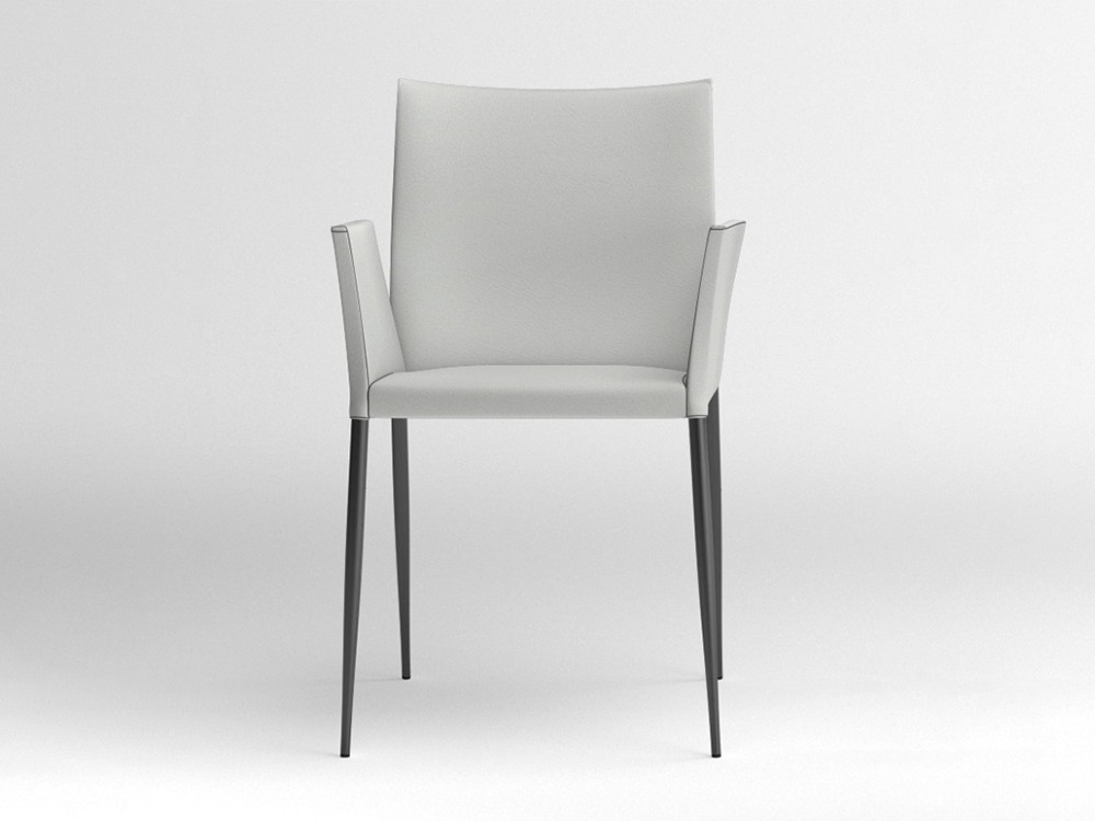 Silla con brazos Moka tapizada en piel sintética Ondarreta - 23