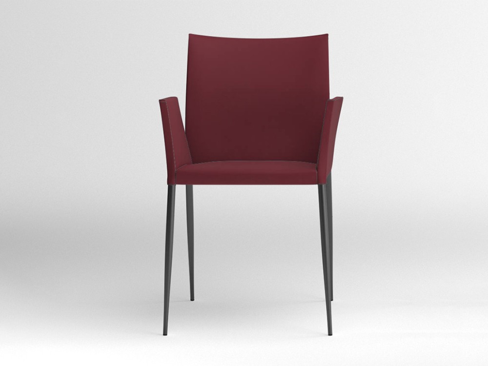 Silla con brazos Moka tapizada en piel sintética Ondarreta - 31