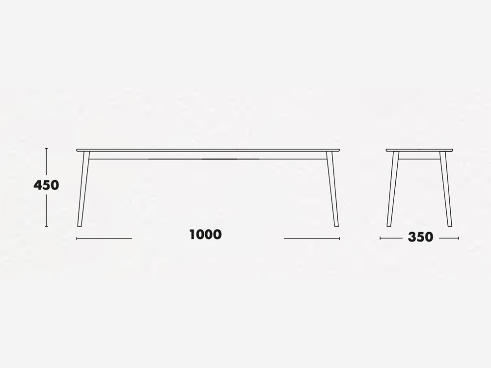 Banco de madera maciza Oto