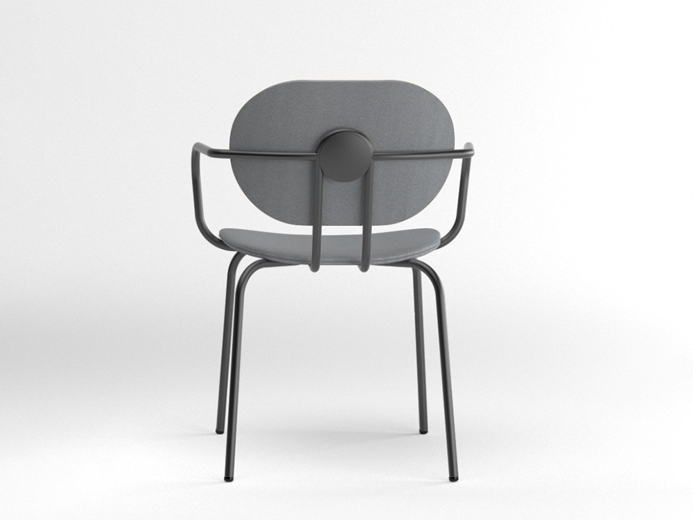 Silla Hari con brazos tapizada en textil Ondarreta - 28