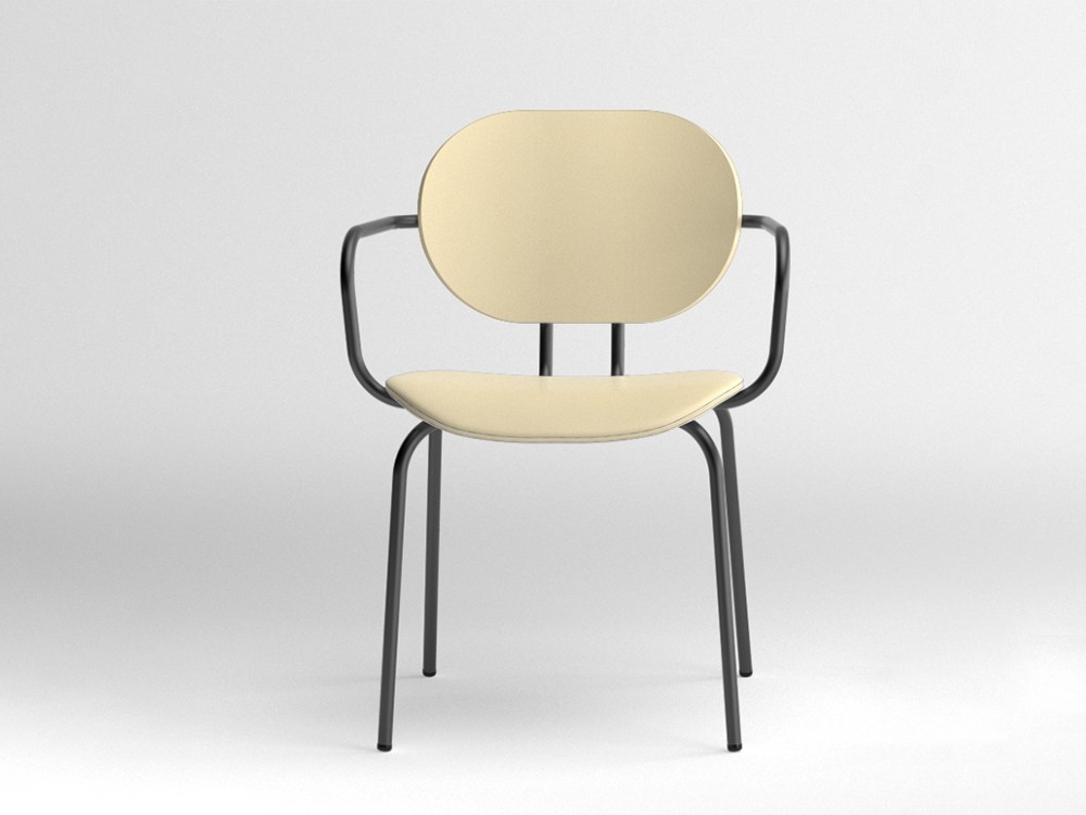 Silla Hari con brazos tapizada en textil Ondarreta - 23