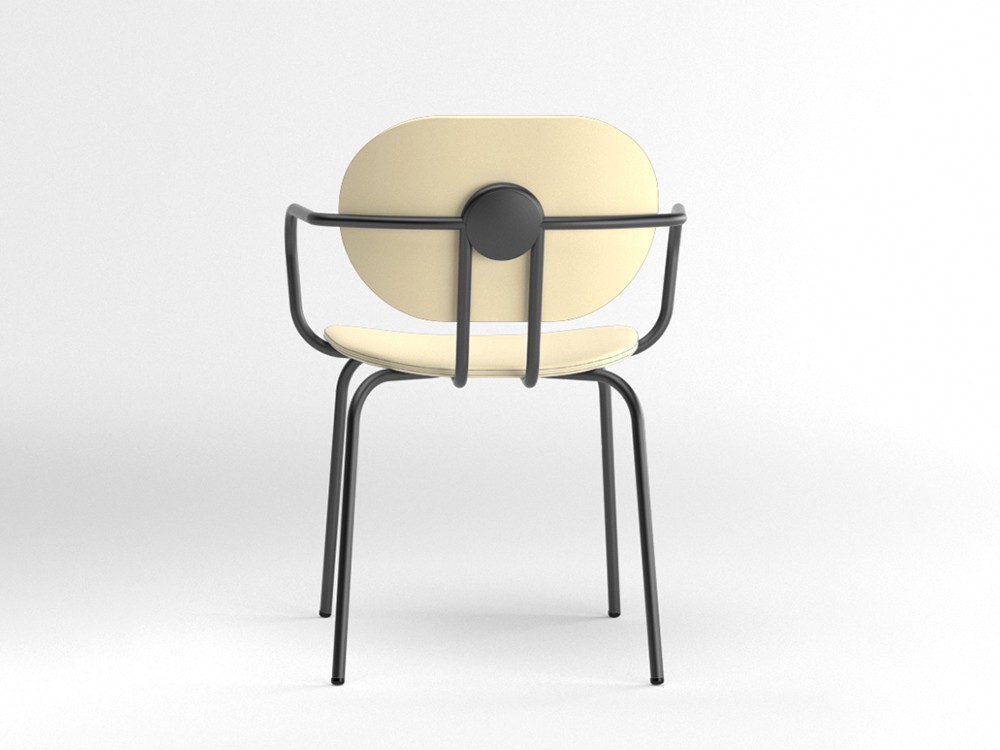 Silla Hari con brazos tapizada en textil Ondarreta - 24