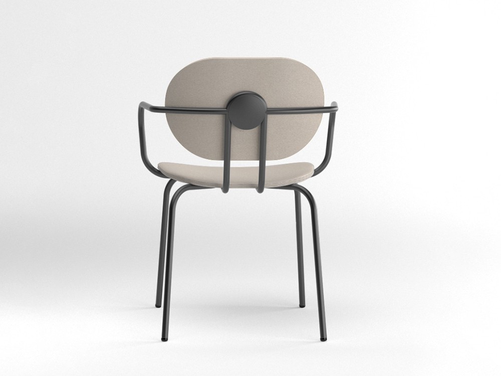 Silla Hari con brazos tapizada en textil Ondarreta - 26