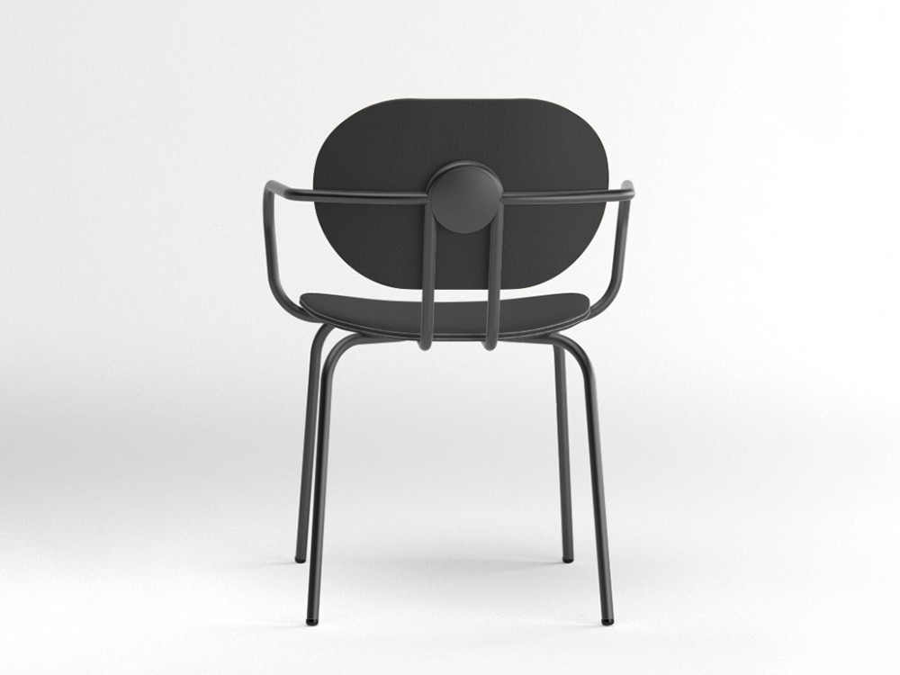 Silla Hari con brazos tapizada en piel sintética Ondarreta - 8