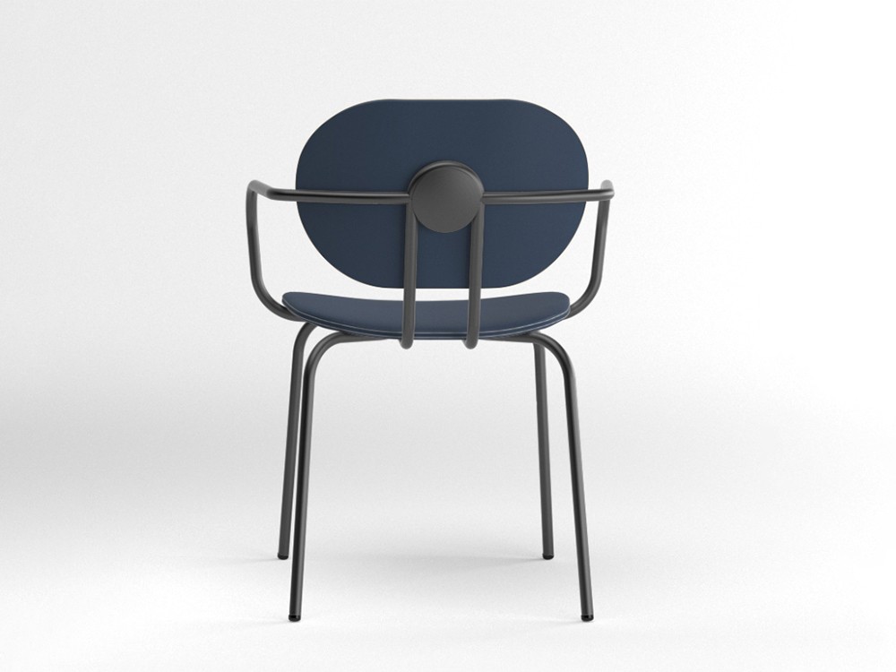 Silla Hari con brazos tapizada en piel sintética Ondarreta - 12