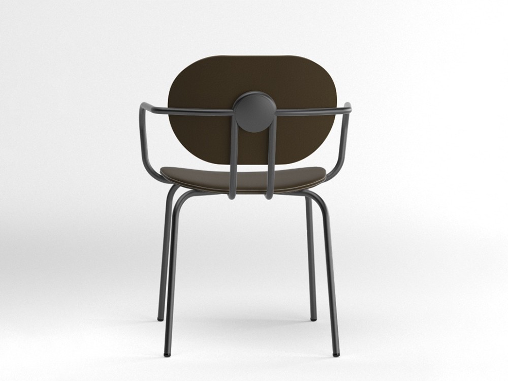 Silla Hari con brazos tapizada en piel sintética Ondarreta - 14