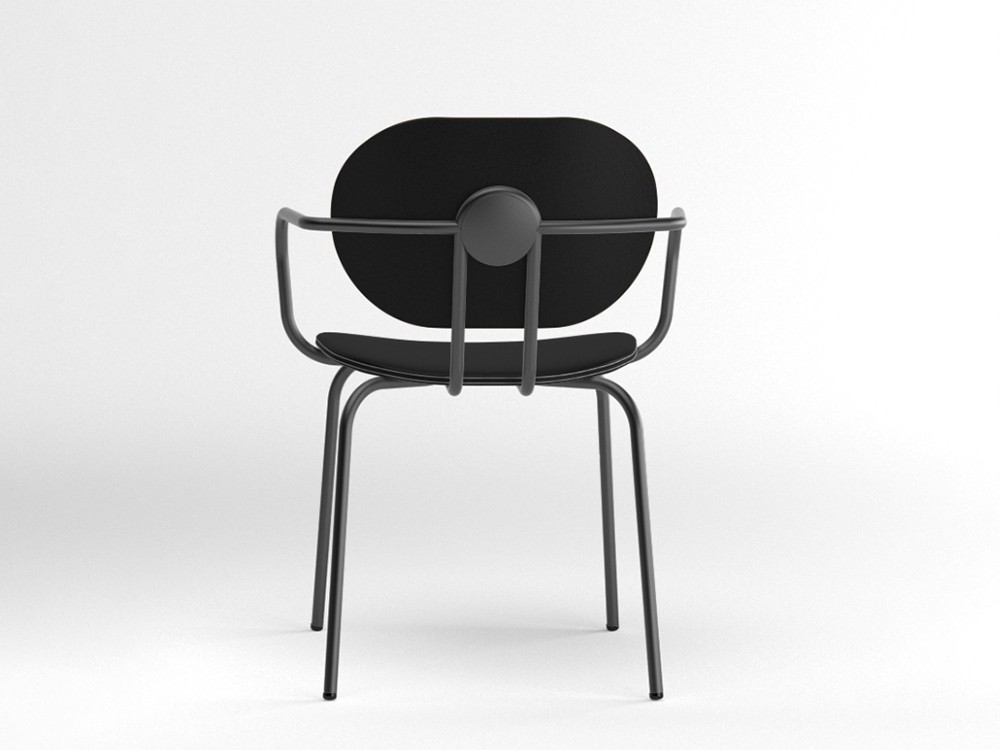 Silla Hari con brazos tapizada en piel sintética Ondarreta - 18