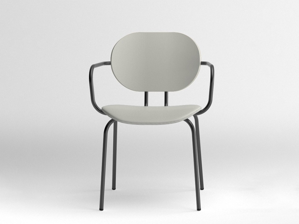 Silla Hari con brazos tapizada en piel sintética Ondarreta - 19