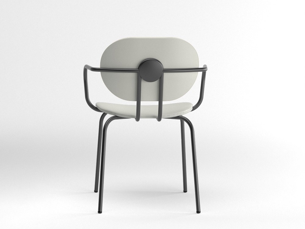 Silla Hari con brazos tapizada en piel sintética Ondarreta - 20