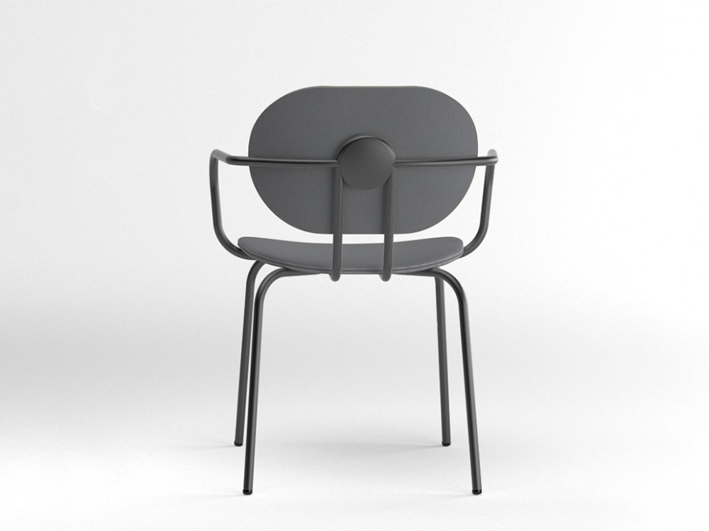 Silla Hari con brazos tapizada en piel sintética Ondarreta - 22