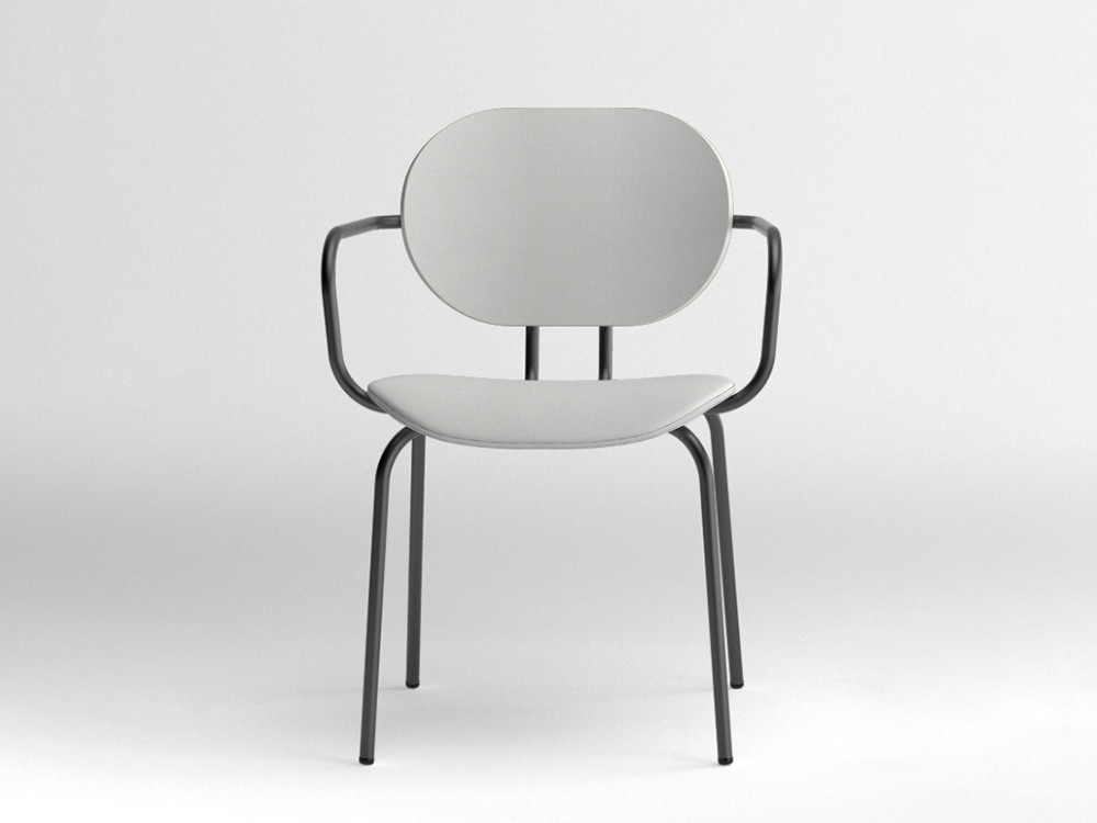 Silla Hari con brazos tapizada en piel sintética Ondarreta - 23