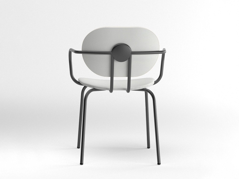 Silla Hari con brazos tapizada en piel sintética Ondarreta - 24