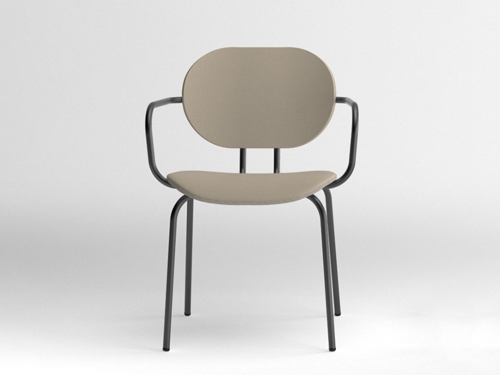 Silla Hari con brazos tapizada en piel sintética Ondarreta - 25