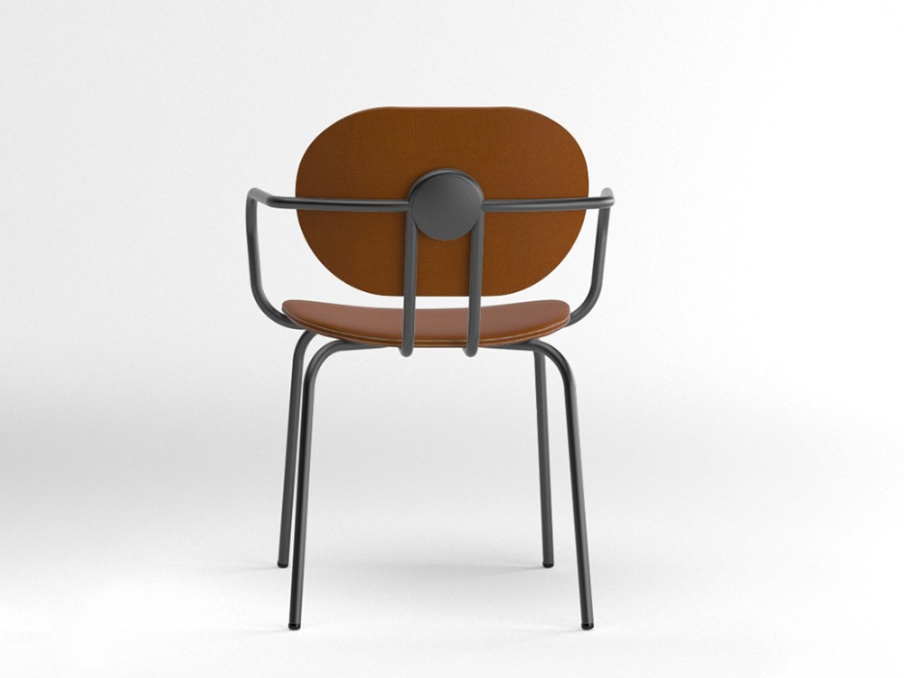 Silla Hari con brazos tapizada en piel sintética Ondarreta - 28