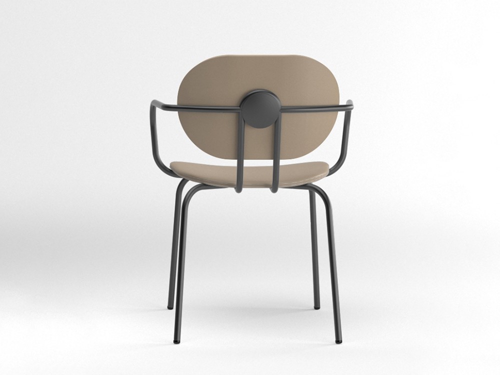 Silla Hari con brazos tapizada en piel sintética Ondarreta - 30