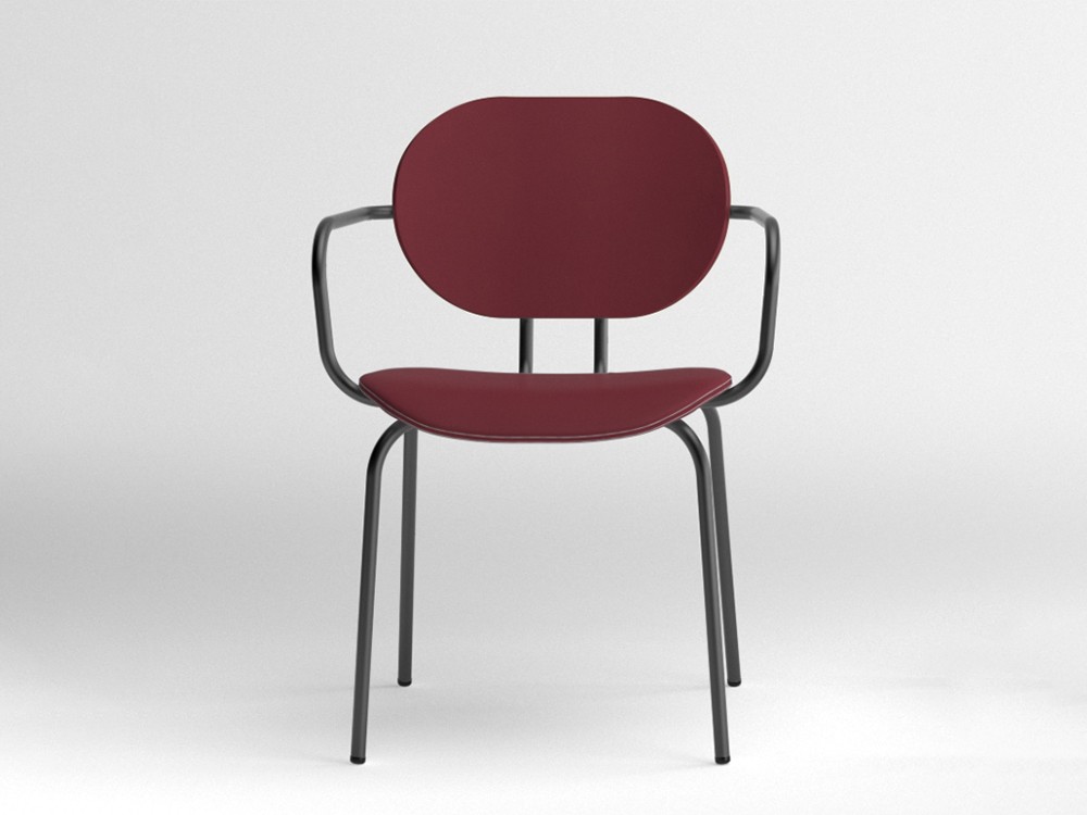 Silla Hari con brazos tapizada en piel sintética Ondarreta - 31