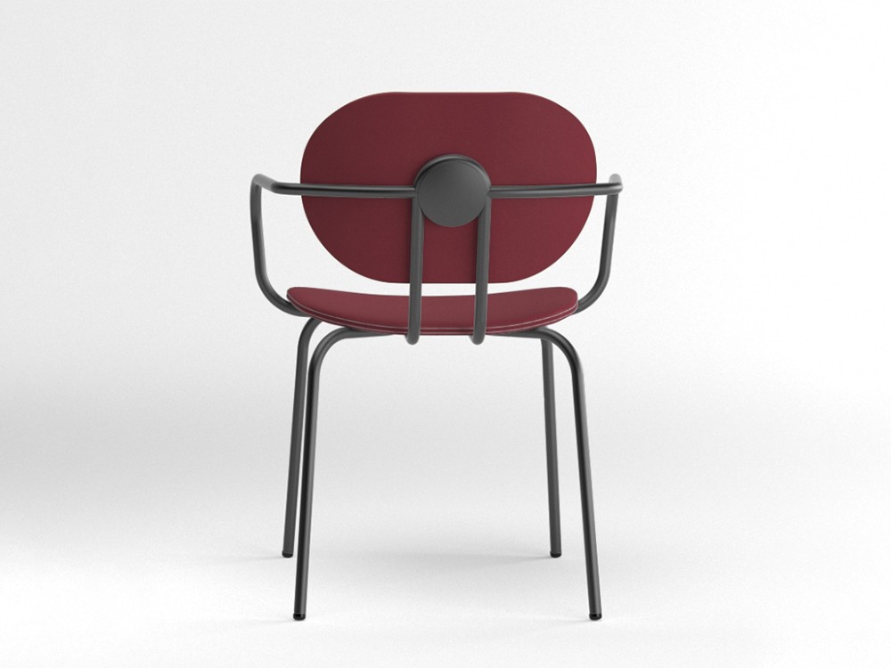 Silla Hari con brazos tapizada en piel sintética Ondarreta - 32