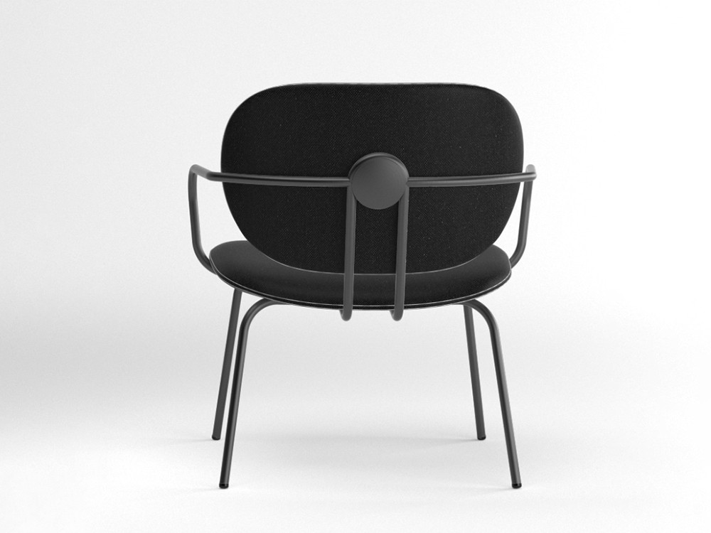 Silla Hari XL con brazos tapizada en textil Ondarreta - 6