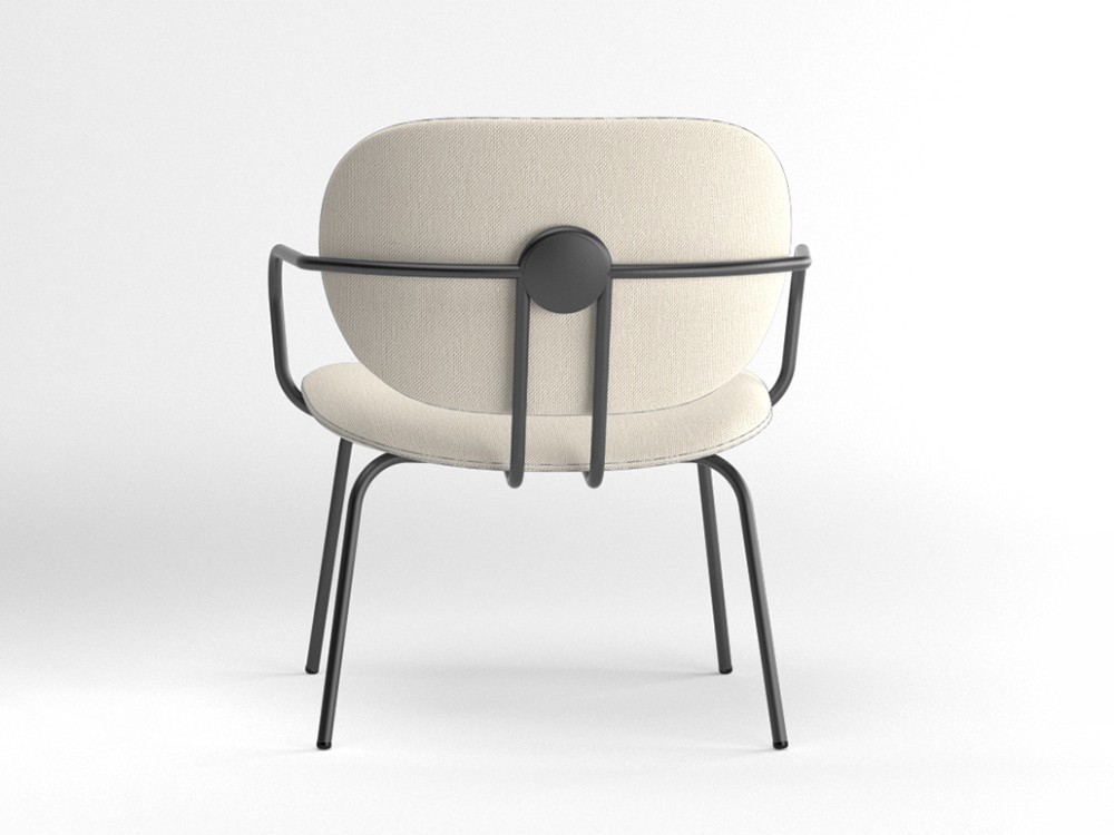 Silla Hari XL con brazos tapizada en textil Ondarreta - 8