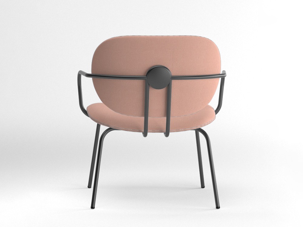 Silla Hari XL con brazos tapizada en textil Ondarreta - 14