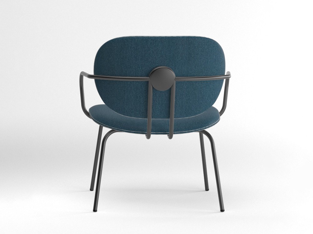 Silla Hari XL con brazos tapizada en textil Ondarreta - 18