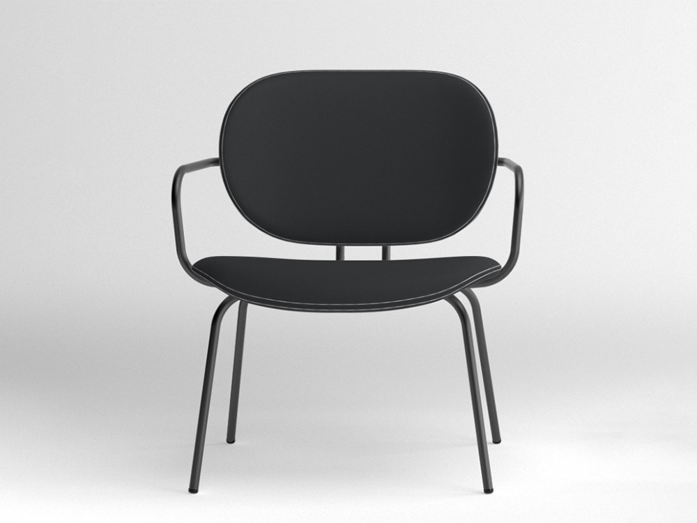 Silla Hari XL con brazos tapizada en textil Ondarreta - 21