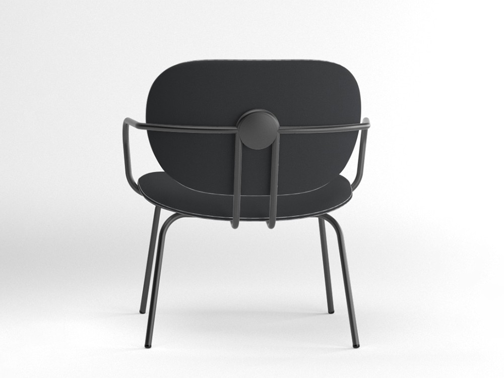 Silla Hari XL con brazos tapizada en textil Ondarreta - 22