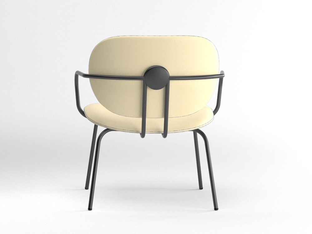 Silla Hari XL con brazos tapizada en textil Ondarreta - 24