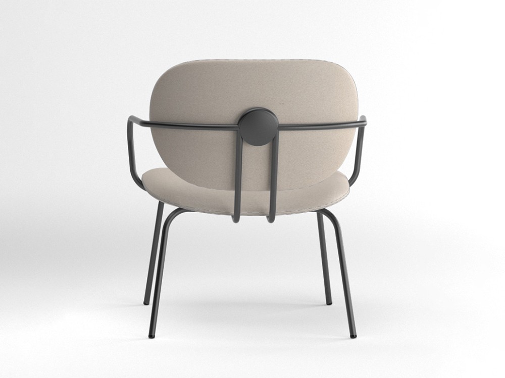 Silla Hari XL con brazos tapizada en textil Ondarreta - 26