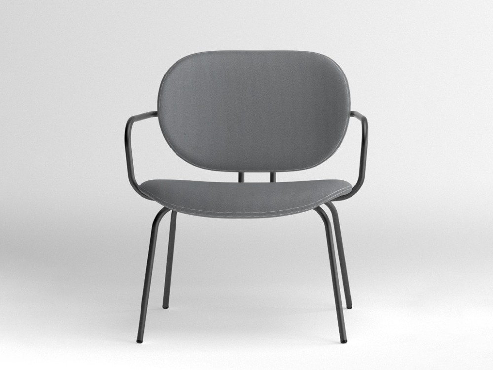 Silla Hari XL con brazos tapizada en textil Ondarreta - 27