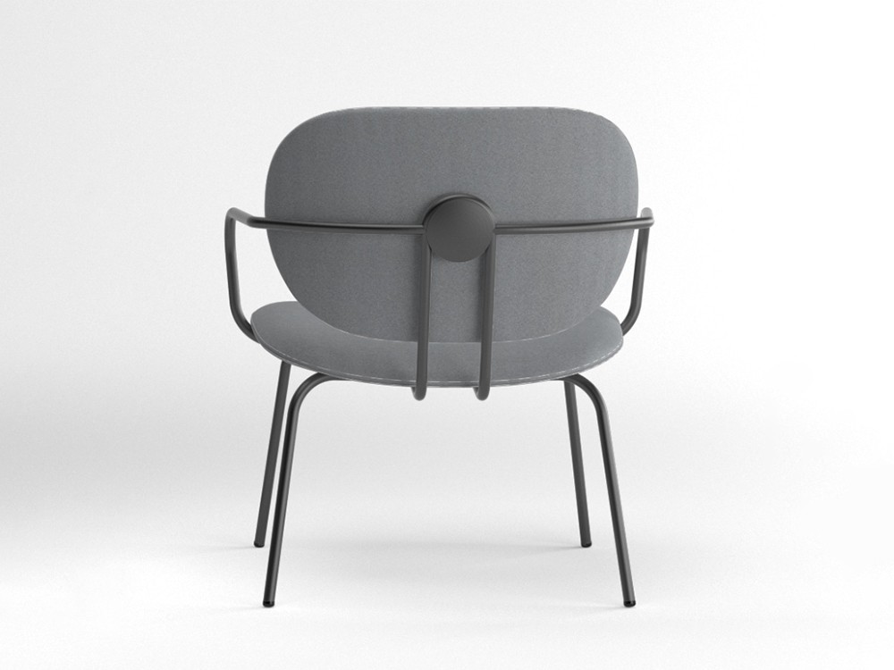 Silla Hari XL con brazos tapizada en textil Ondarreta - 28