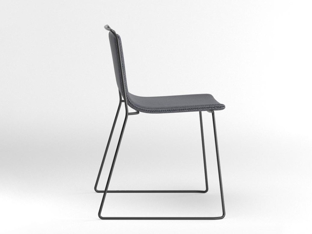 Silla tapizada con estructura de acero Alo Ondarreta - 8