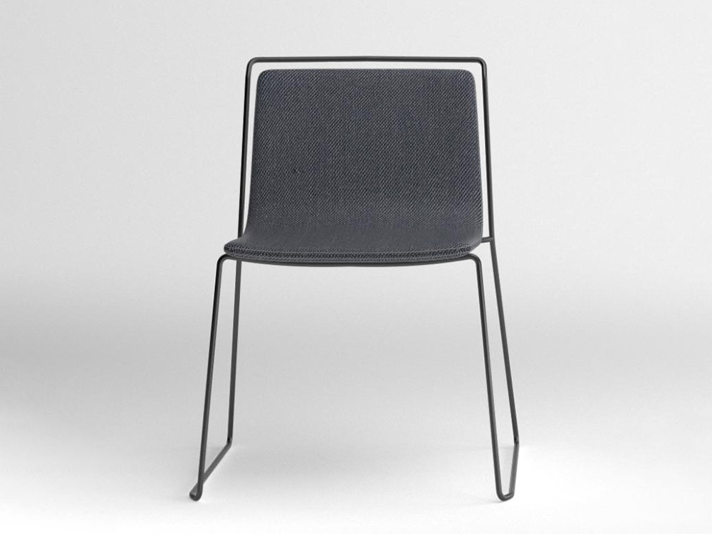 Silla tapizada con estructura de acero Alo Ondarreta - 7