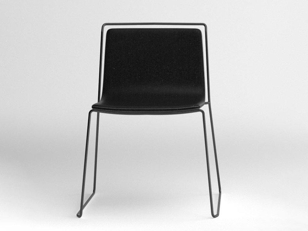 Silla tapizada con estructura de acero Alo Ondarreta - 9