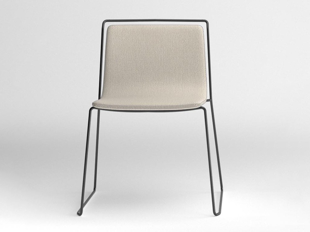 Silla tapizada con estructura de acero Alo Ondarreta - 14