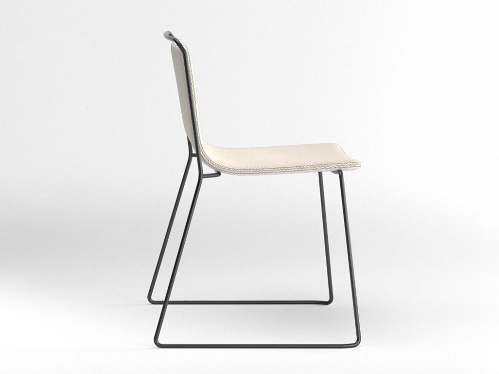 Silla tapizada con estructura de acero Alo Ondarreta - 15