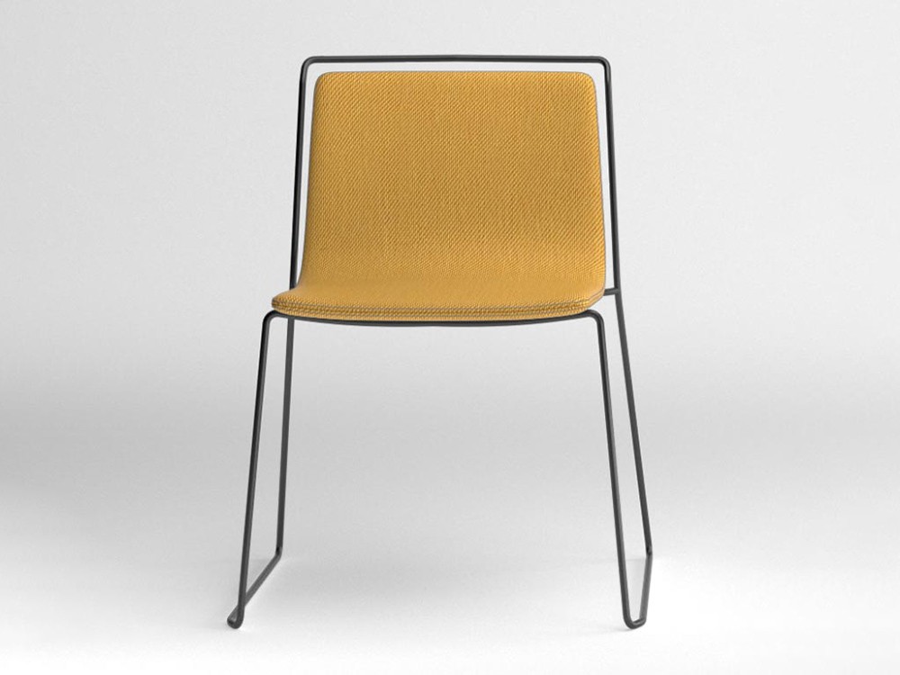 Silla tapizada con estructura de acero Alo Ondarreta - 16
